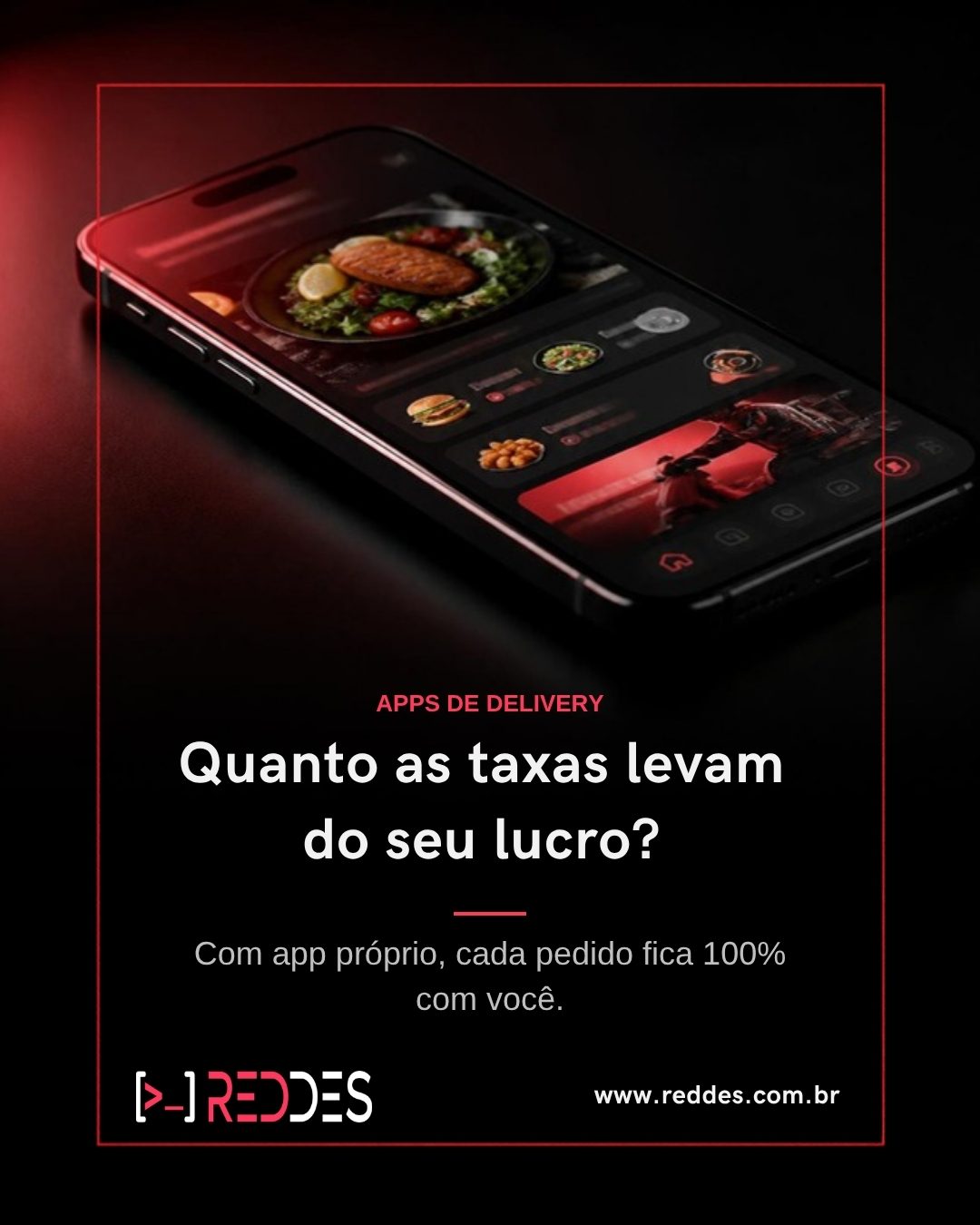 Arte do post "Quanto as taxas levam do seu lucro?" da Reddes